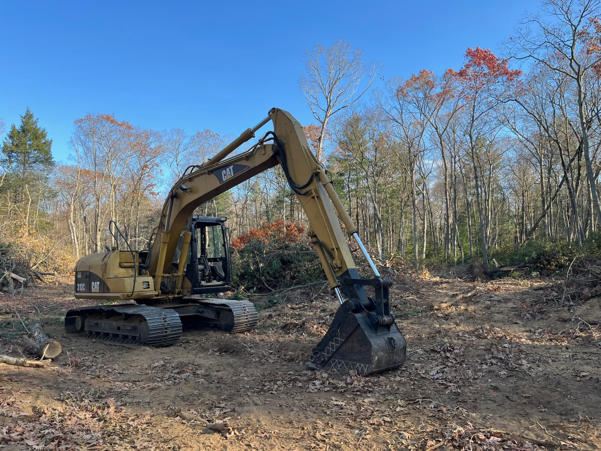 CAT excavator at work