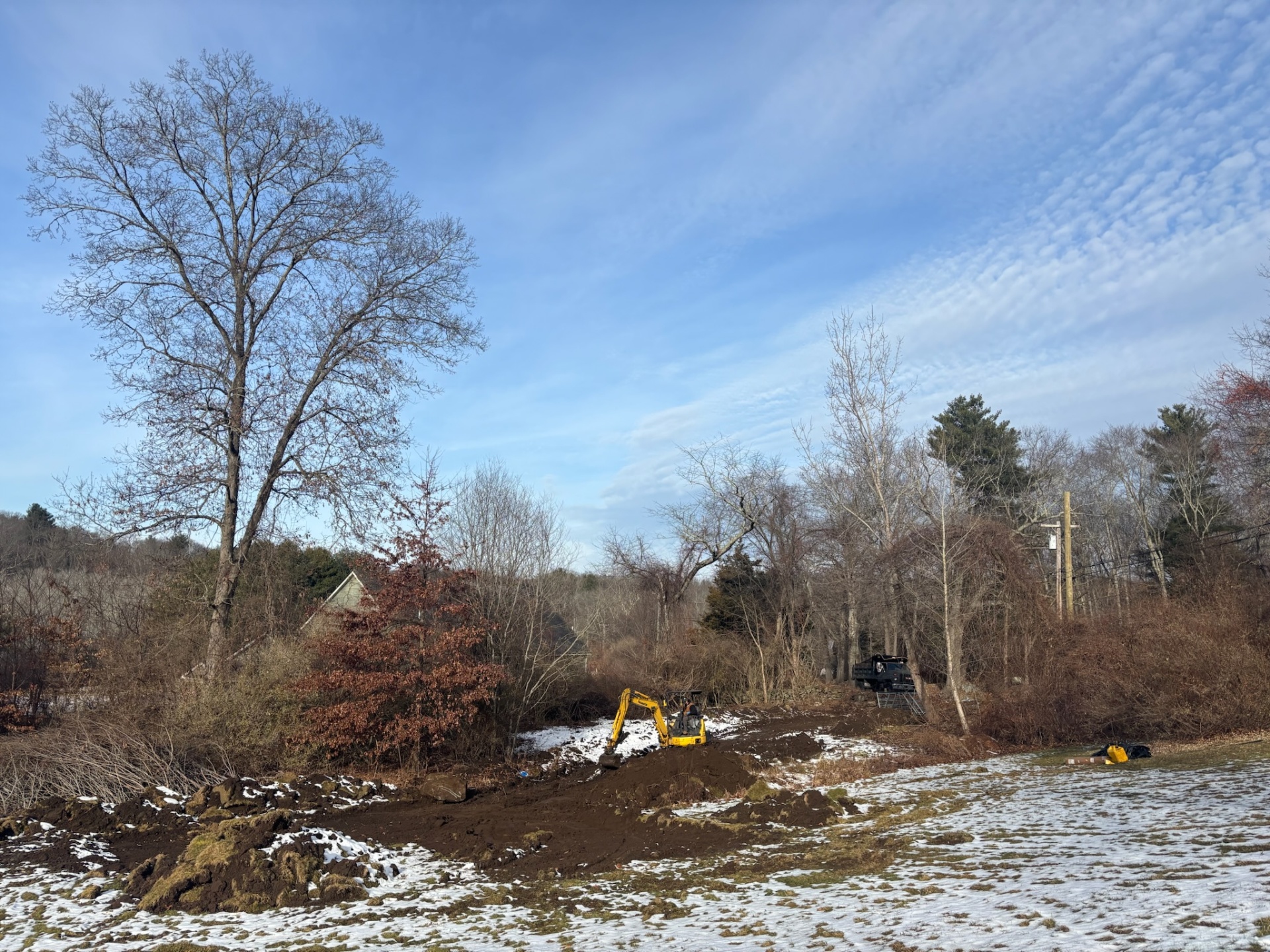 Winter excavation work